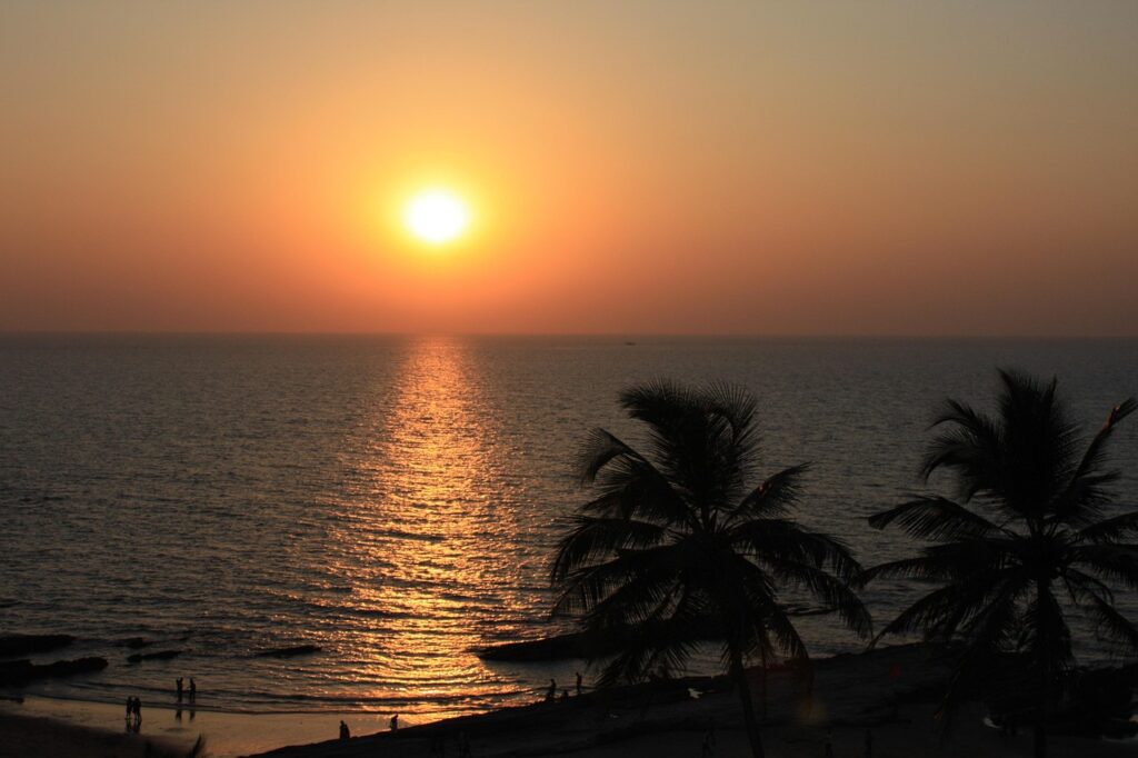 goa, nature, india, beach, sunset